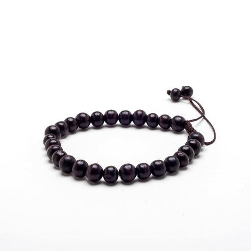 Adjustable Dark Brown Rosewood Unisex Wrist Band Bracelet - nepacrafts