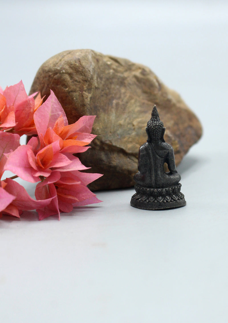 Brass Mini THAI Buddha Statue with Letter