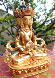 Gold Plated Four Face Aparamita Buddha Statue - nepacrafts