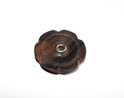 Small Round Wooden Incense Burner - nepacrafts