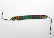 Free Tibet Assorted Pattern Green Glass Beads Unisex Bracelet - nepacrafts
