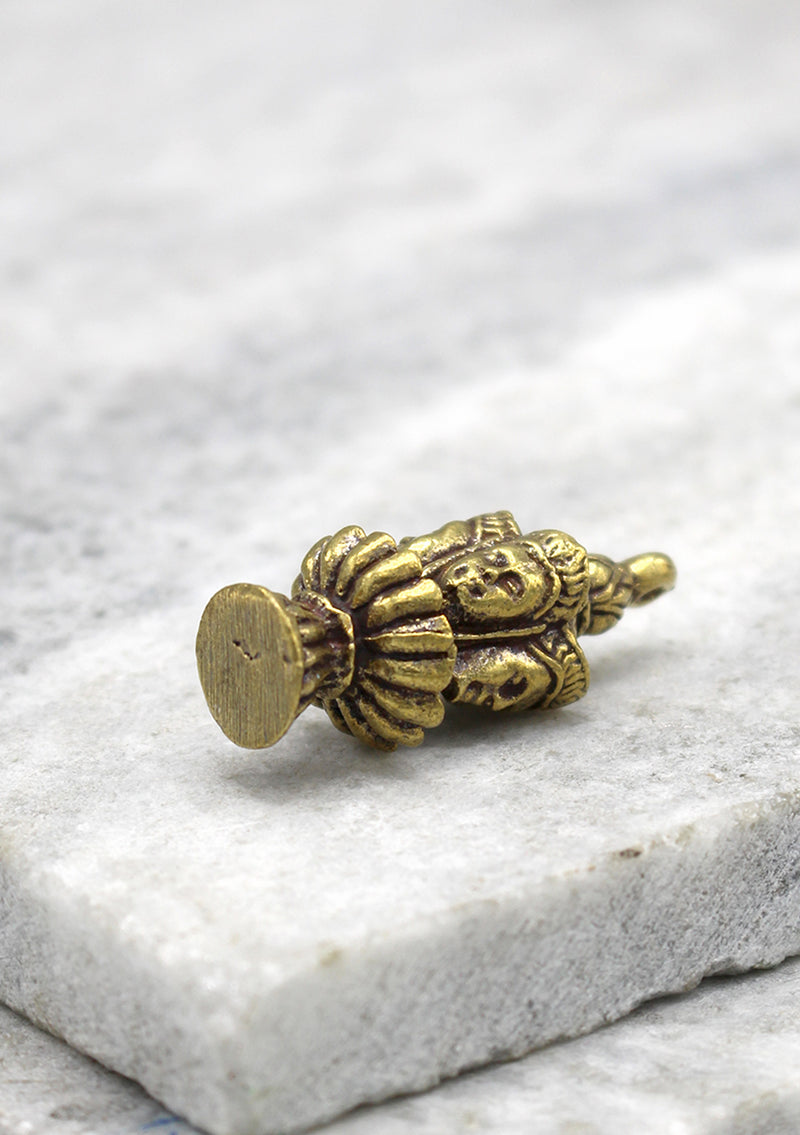 Four Faced Lord Shiva Hindu Brass Pendant