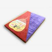 A Devotee Sherpa, Handpainted Bodhi Leaf Lokta Paper Journal - nepacrafts