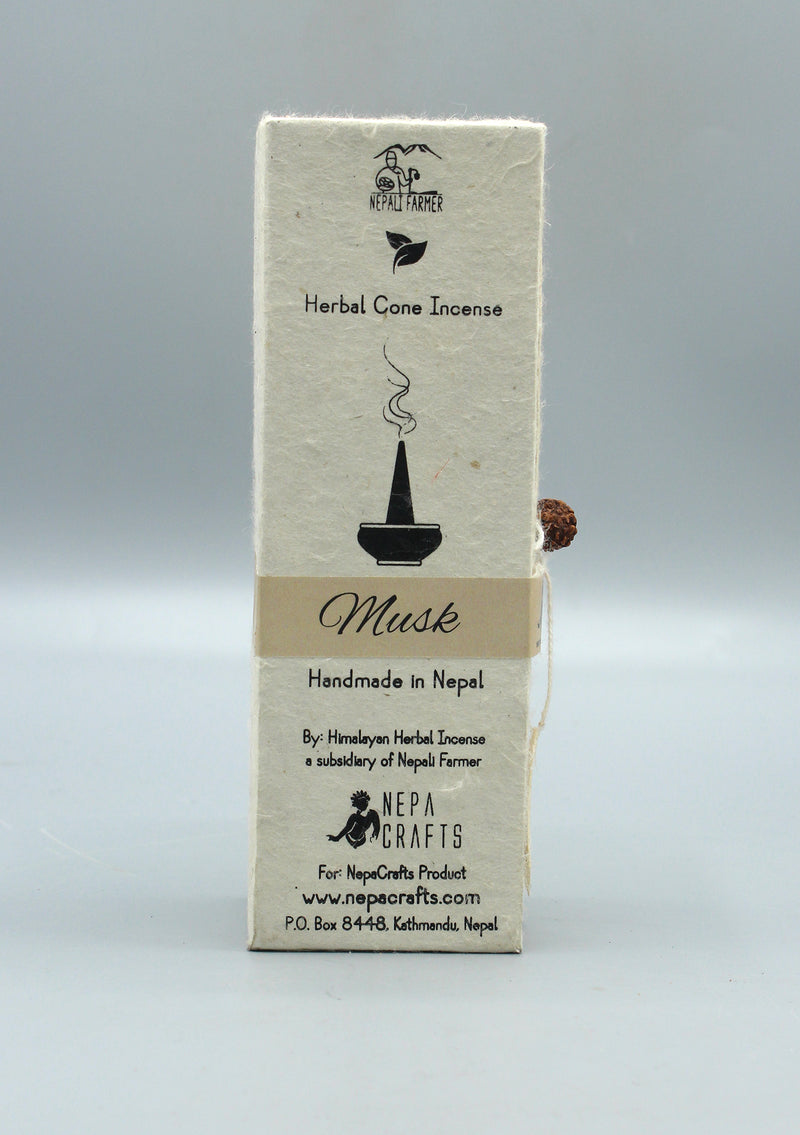 Musk Herbal Cone Incense by Nepali Farmer