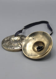 Tibetan Eight Auspicious Symbol Musical Tingsha - nepacrafts