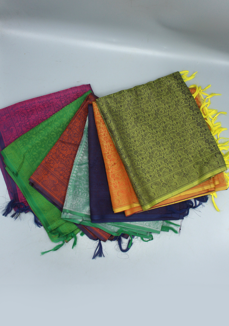 Silk Mixed Polyester Dark Mixed Colored Shawls