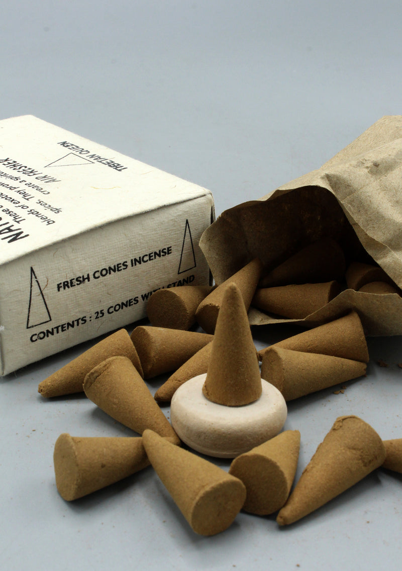 Tibetan Queen Natural Cone Incense
