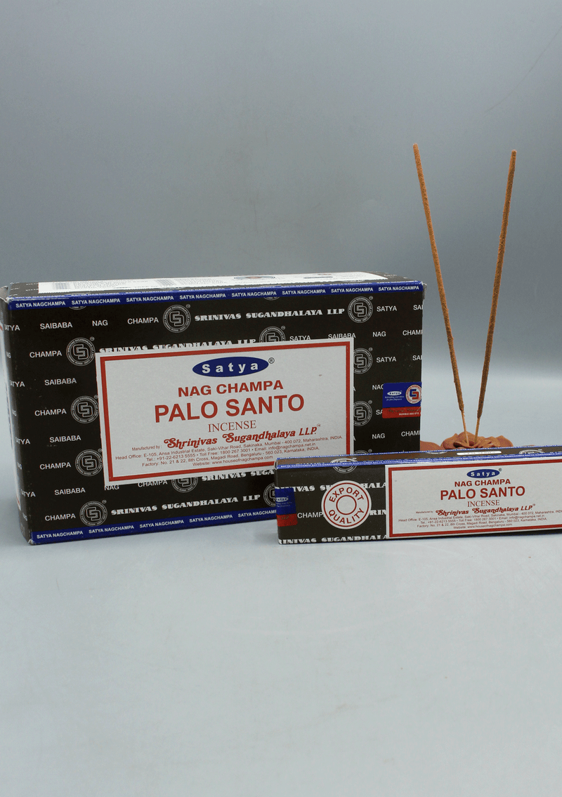 Satya Nag Champa Palo Santo Incense Sticks, Set of 12 Packs, Each 15 g