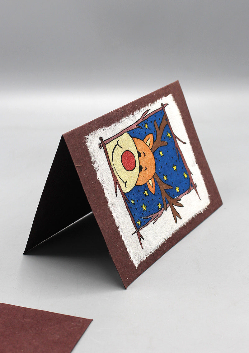 Rudolph the red nosed reindeer Batik Card