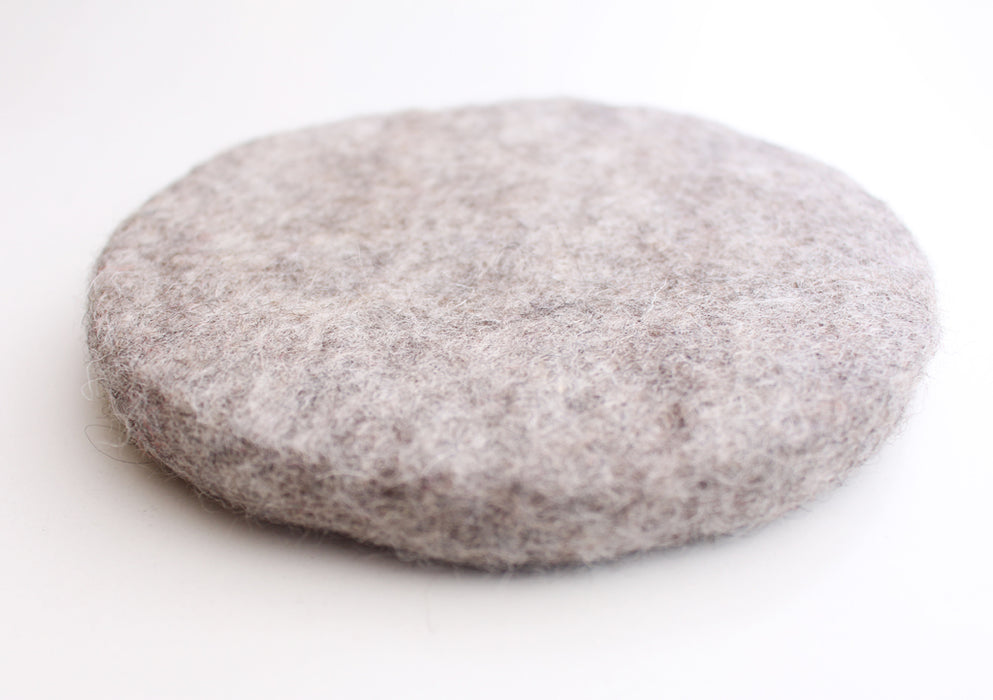Grey Color Soft and Round Felt Small Cushion/Mat