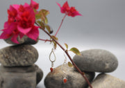Coral Drop Sterling Silver Earrings - nepacrafts