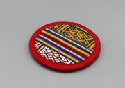 Bhutanese Fabric Singing Bowl Flat Cushion - nepacrafts