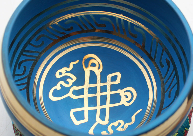 Hand Painted Endless Knot Singing Bowl 3.5" - nepacrafts