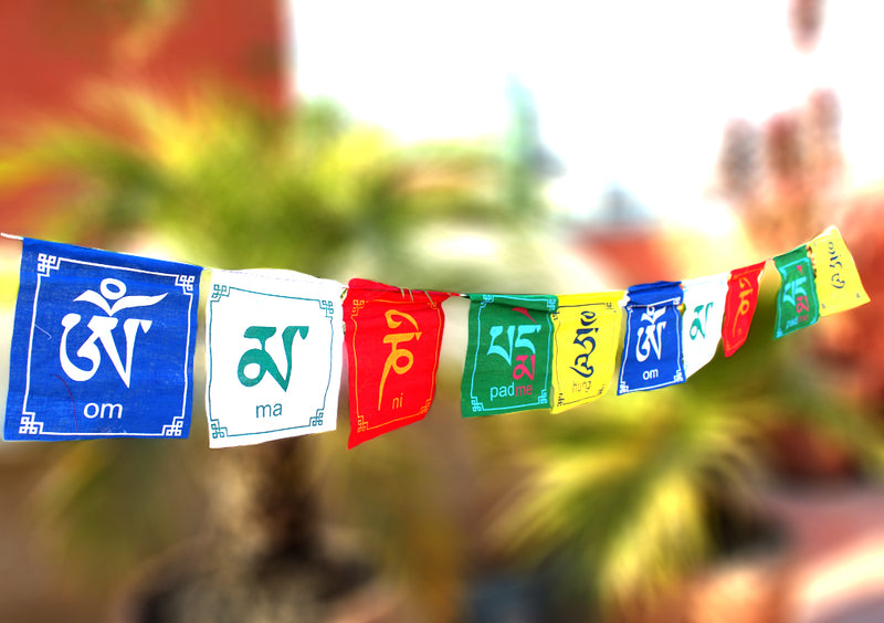 Om Mani Padme Hung Tibetan Prayer Flags