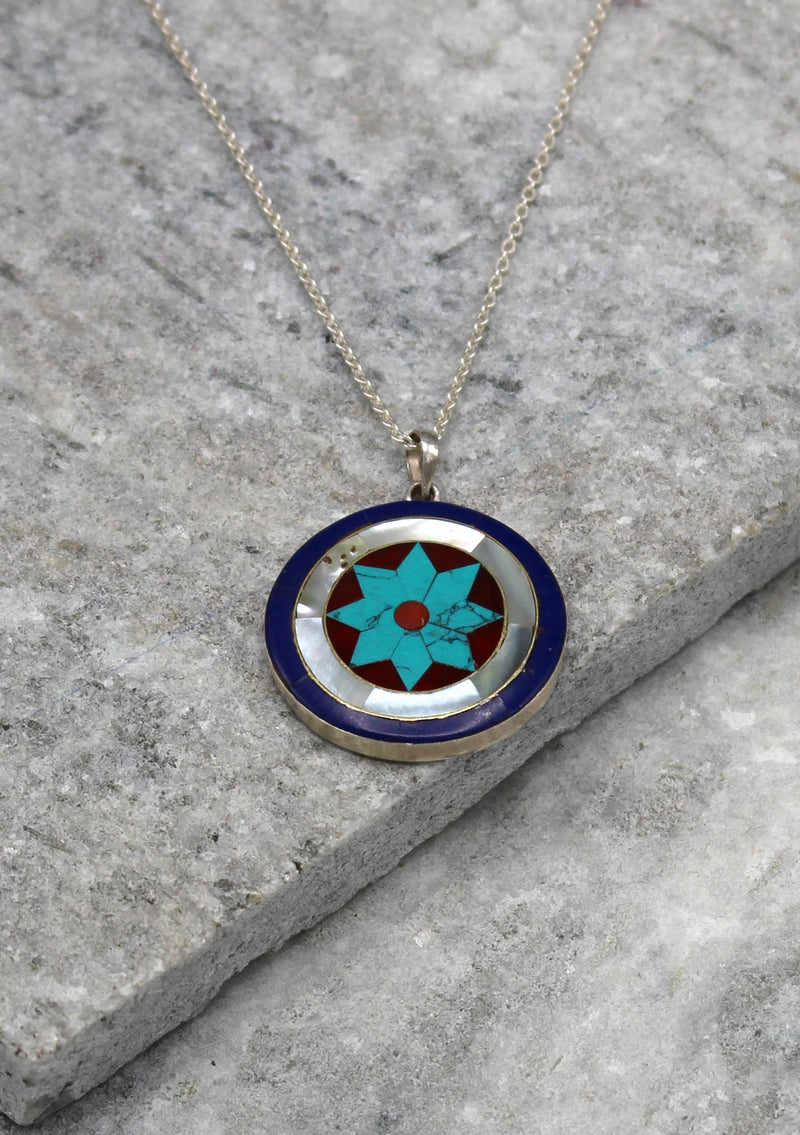 Beautiful Star Sterling Silver Pendant - nepacrafts