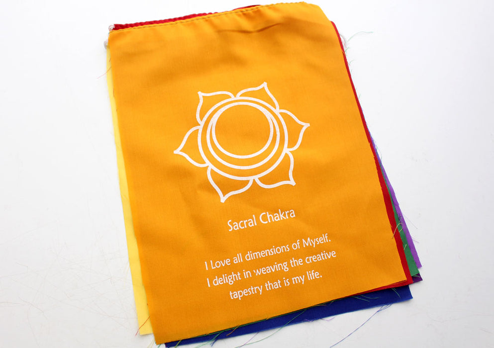 Seven Chakra Healing Prayer Flags - nepacrafts