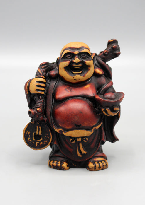 Laughing Buddha with Sack Resin Statue - nepacrafts