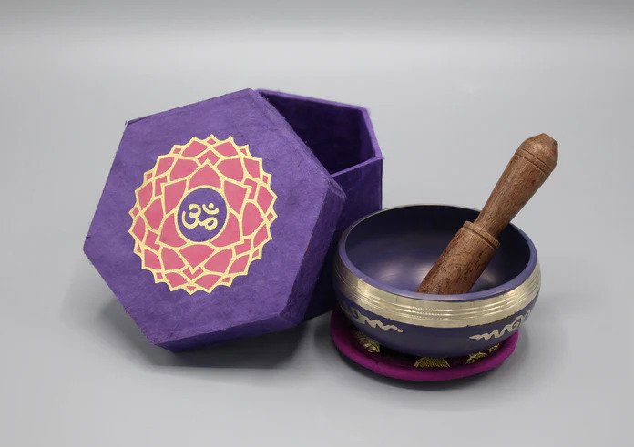 Crown Chakra Healing Singing Bowl Gift Set