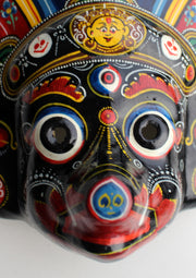 Hand Painted Paper Mache Wall Hanging Mask - nepacrafts