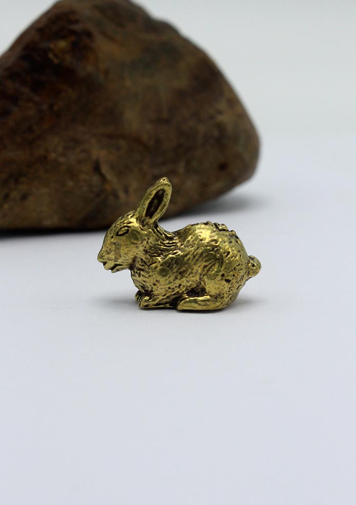 Brass Rabbit Mini Statue