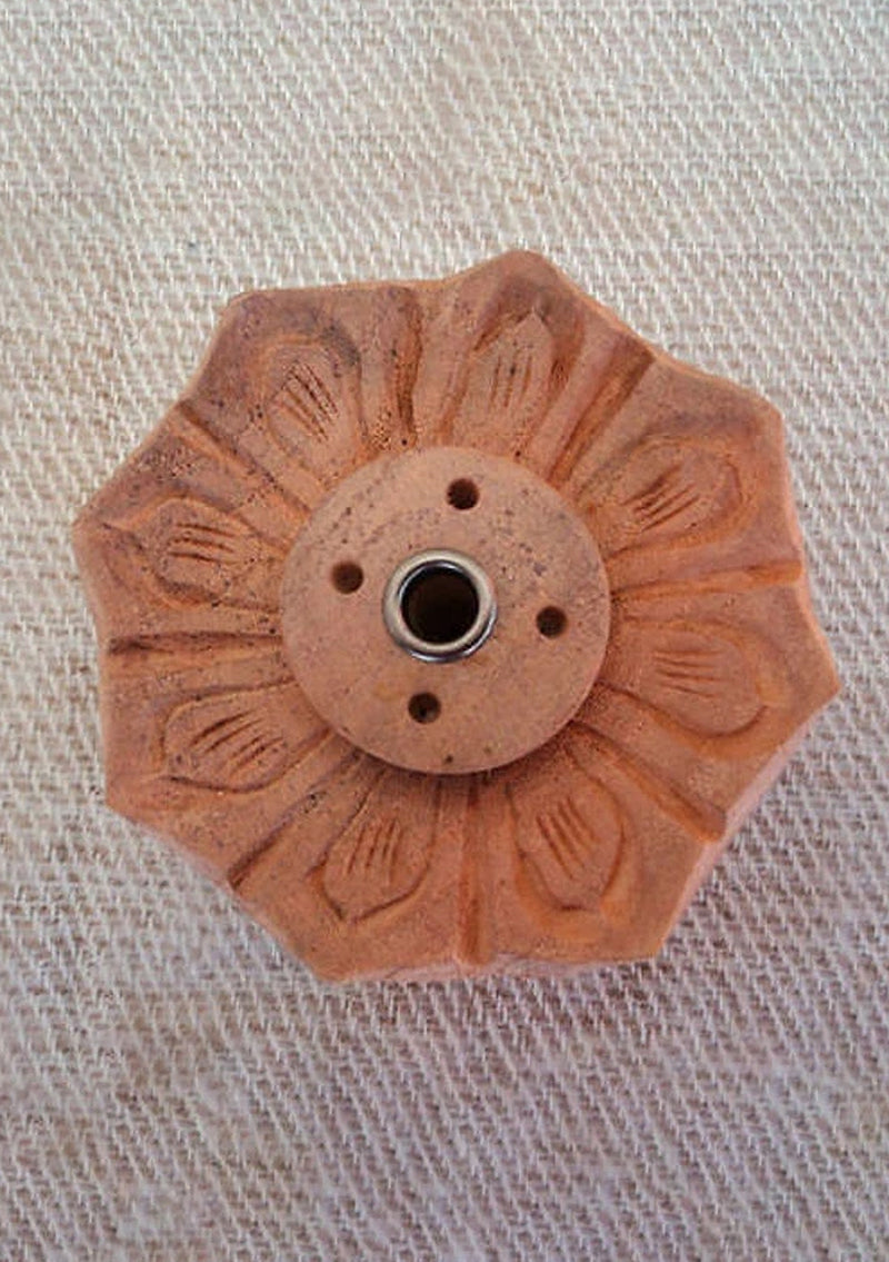 Handcarved Lotus Wooden Incense Burner