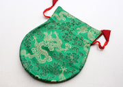 Colorful Silk Brocade Drawstring Mala Bag - nepacrafts