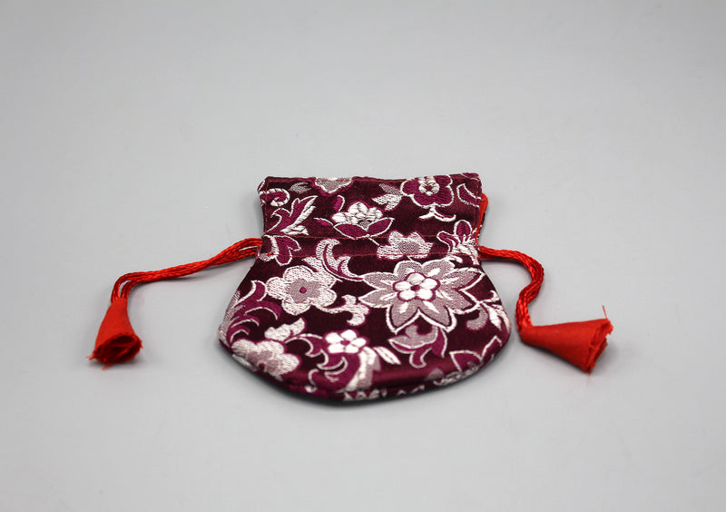 Silk Brocade Prayer Beads Mala Bag - nepacrafts