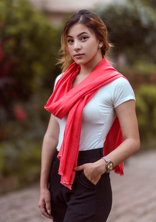 Pure Pashmina Shawl-Royal Pink - nepacrafts