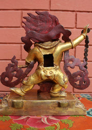 Gold Plated 15" High The Wrathful Deity Vajrapani Statue - nepacrafts