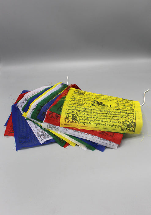 25 Sheets of Polyester Windhorse Prayer Flags, Tibetan Lungta