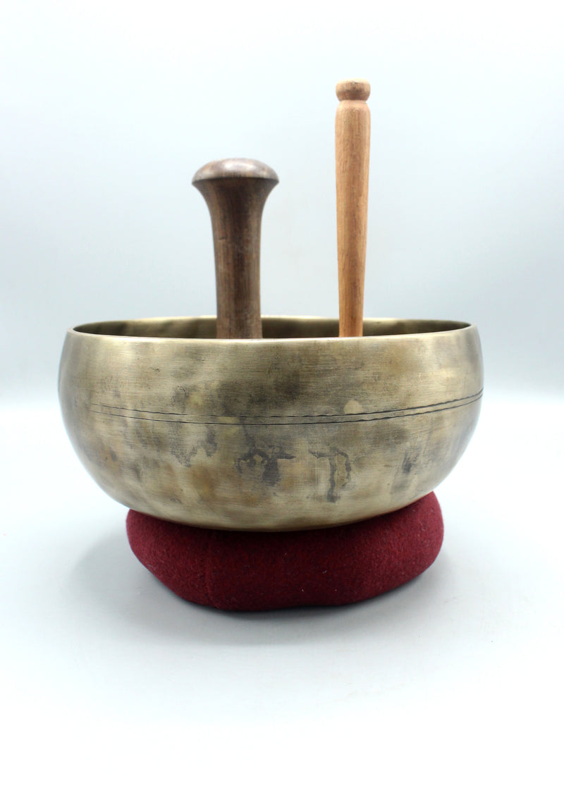 Tibetan Glass Shaped Old Singing Bowl