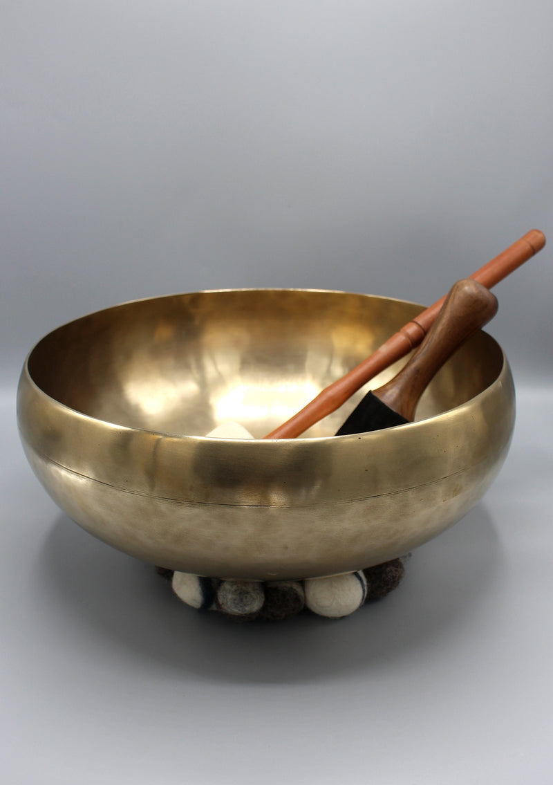 Tibetan Hand Hammered Large Healing Singing Bowl 13.5"