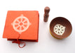 Dharma Chakra Painted Singing Bowls with Cushion and Mallet in Gift Box - nepacrafts