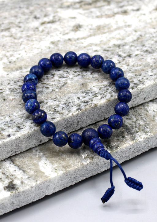 Blue Lapis Beads Stretchable Bracelet - nepacrafts