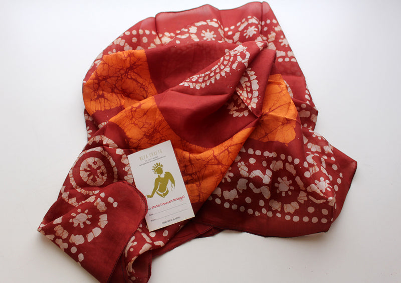 Fashionable Printed Square Summer Silk Scarves - nepacrafts