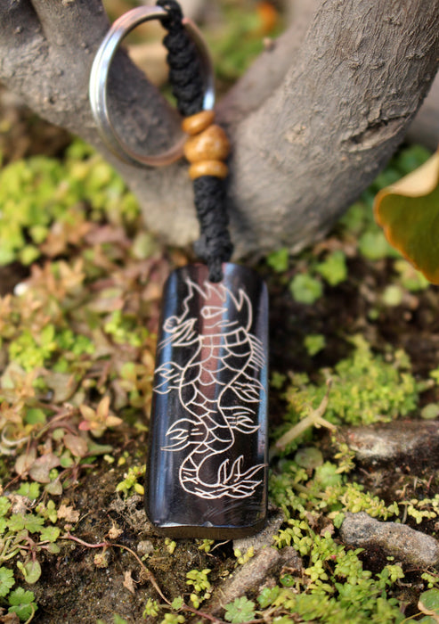 Dragon Carved Rectangular Keychain - nepacrafts