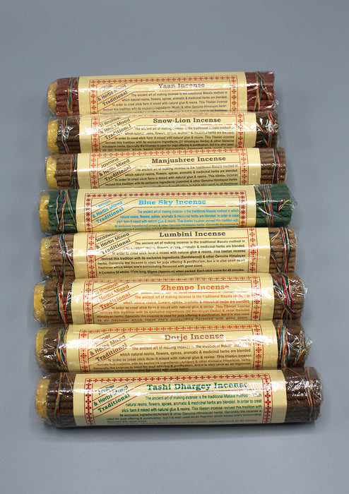 Set of 8 Traditional Herbs Mixed Tibetan Incense