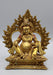 Gold Plated Kubera Zambala Statue in a Throne - nepacrafts