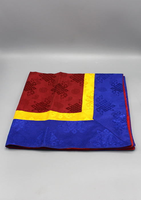 Maroon Silk Brocade Buddhist Altar Cloth - nepacrafts