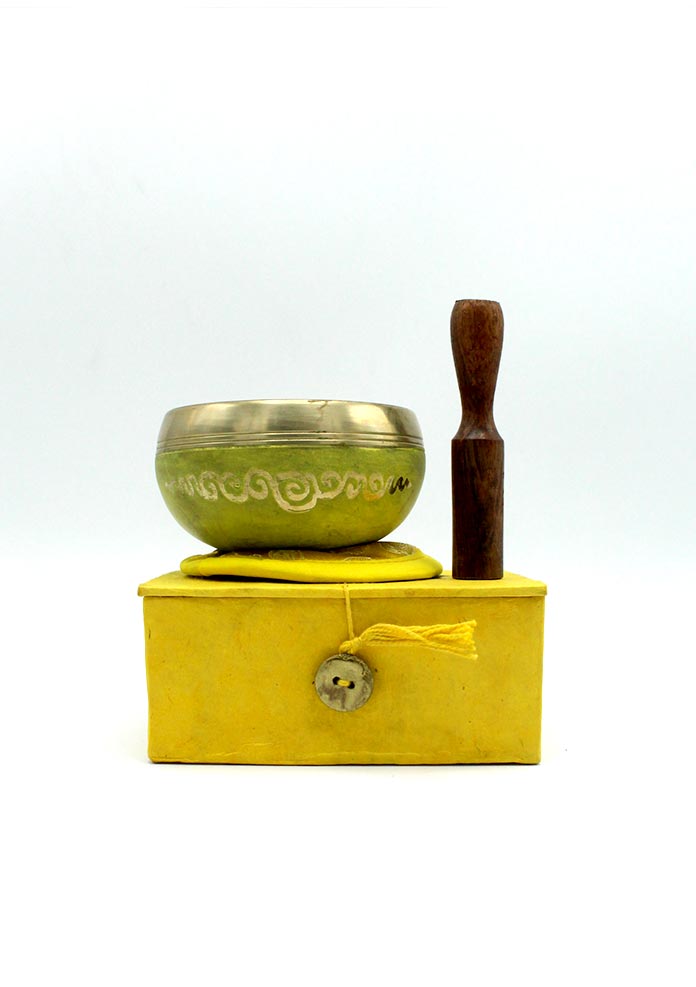 Manipura Singing Bowl Gift Set 3 Inch - Solar Plexus Chakra