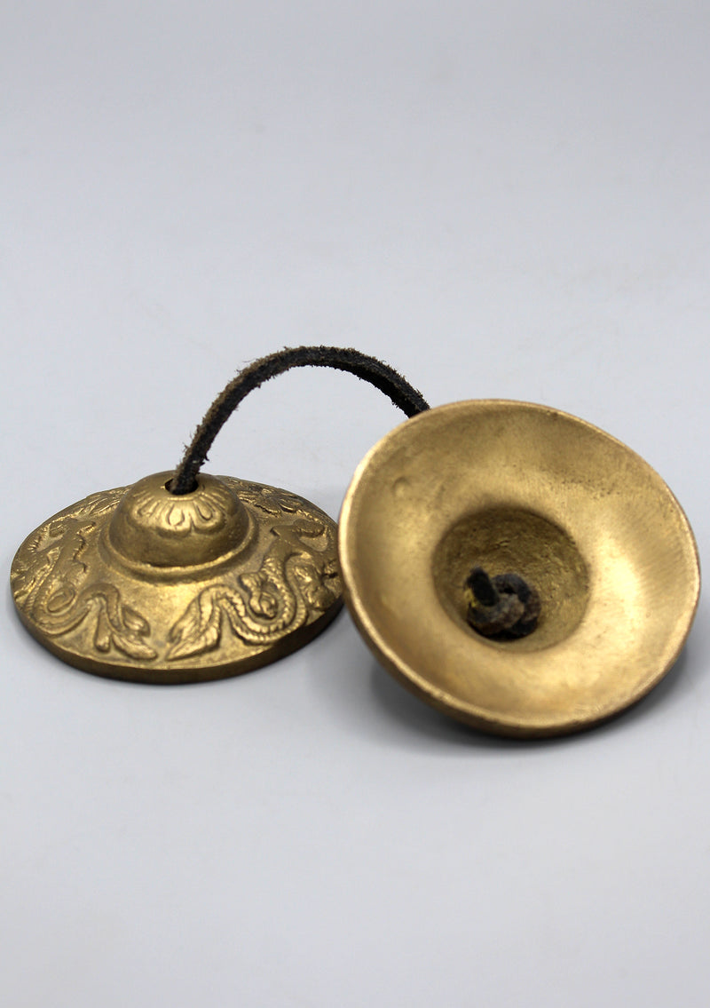 Dragon Carving Cymbals/Tingsha - nepacrafts