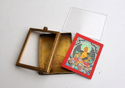Yellow Zambala Mini Thangka Amulet Pendant - nepacrafts
