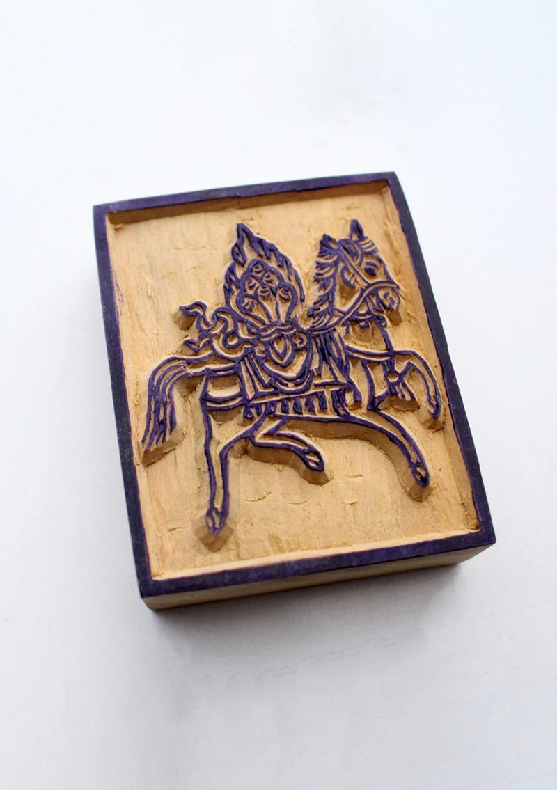 Windhorse Prayer Flags Wooden Block Print