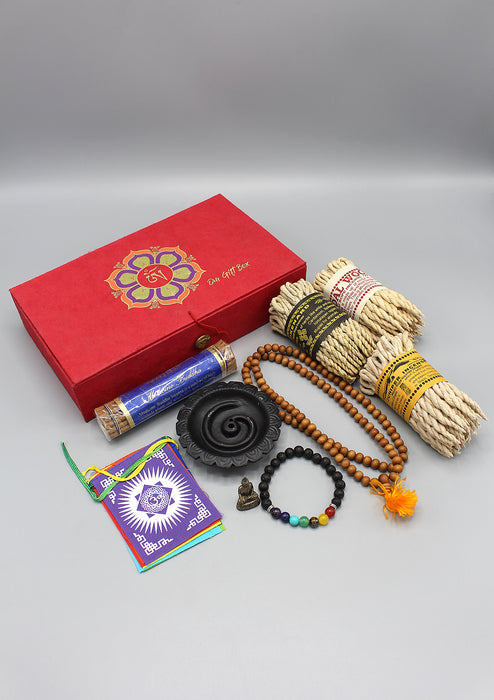 Tibetan Om Mani Rope Incense Gift Set