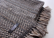 Luxurious Black and Grey Hand Knitted Cashmere Blanket - nepacrafts
