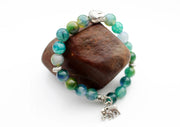 Buddha Head Counter with Elephant Charms Stone Bracelet - nepacrafts