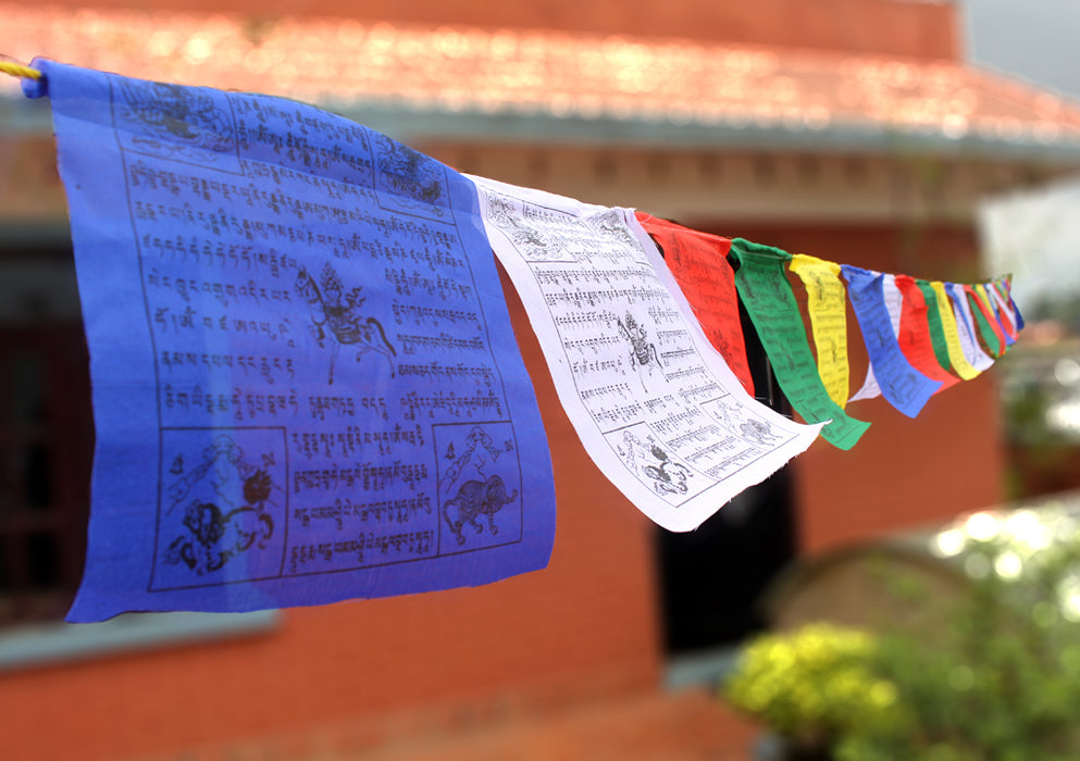 Outdoor  Tibetan Windhorse Prayer Flags