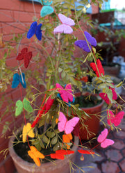 Small Butterfly Felt Hanging Decor - nepacrafts