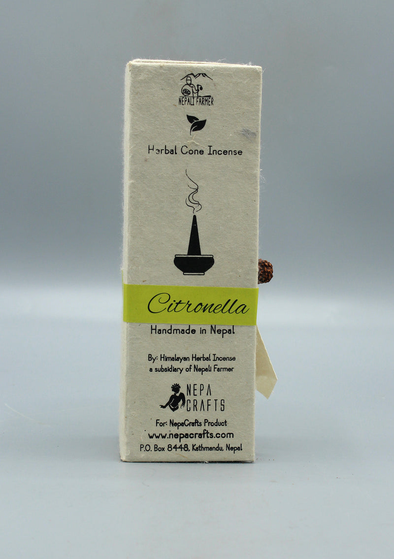 Citronella Herbal Cone Incense by Nepali Farmer