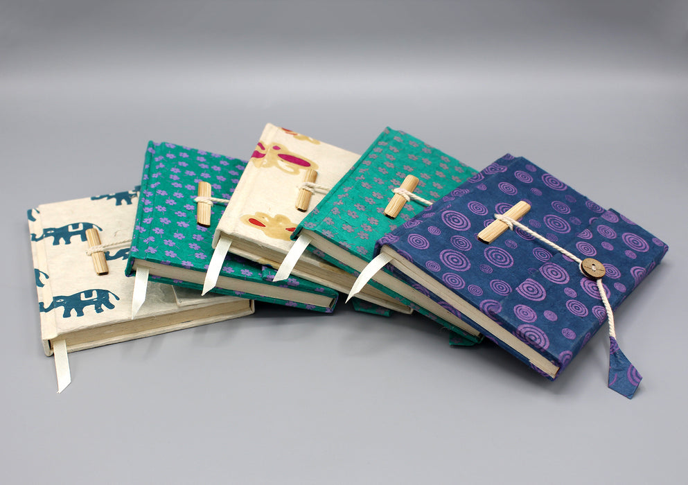 Colorful Butterfly Lokta Paper Notebook - nepacrafts